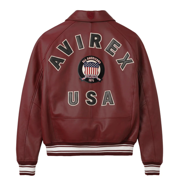 Men's Exclusive Avirex Icon Leather Jacket  2026