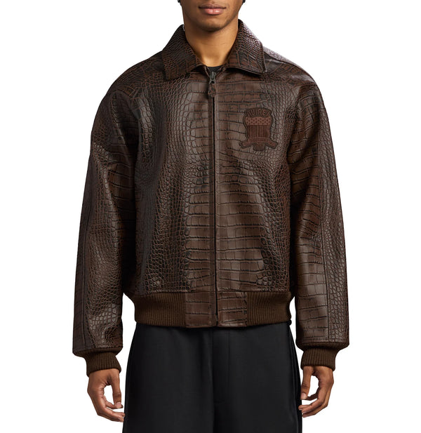 Men's Croc Avirex Icon Leather Jacket 2026