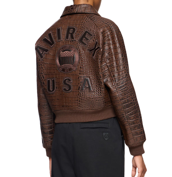 Women's Cropped Croc Icon Jacket