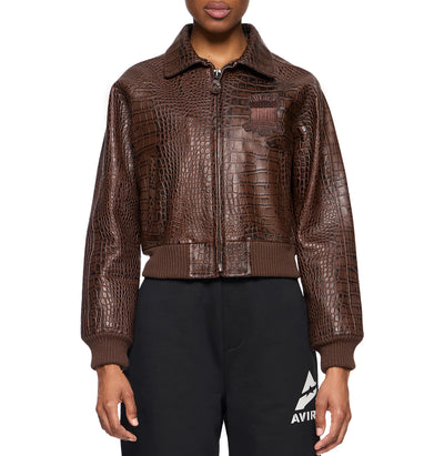 Women's Cropped Croc Icon Jacket