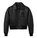 Women's Cropped Studded Icon Jacket