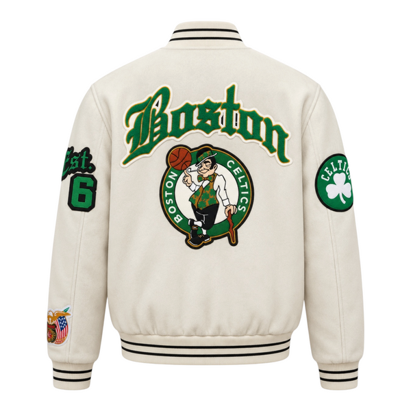 Boston Celtics Wool Old English Varsity Jacket