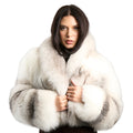 Full Skin Cropped Fox Bolero with Full Collar