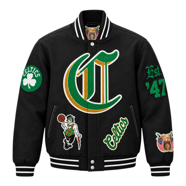 Boston Celtics Wool Old English Varsity Jacket