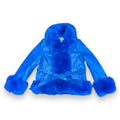 Faux Leather Jacket with Faux Fur Outline