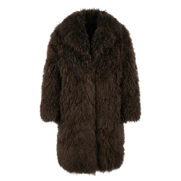 3/4 Mongolian Lamb Fur Coat