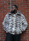 Natural Crosscut Chinchilla Bomber