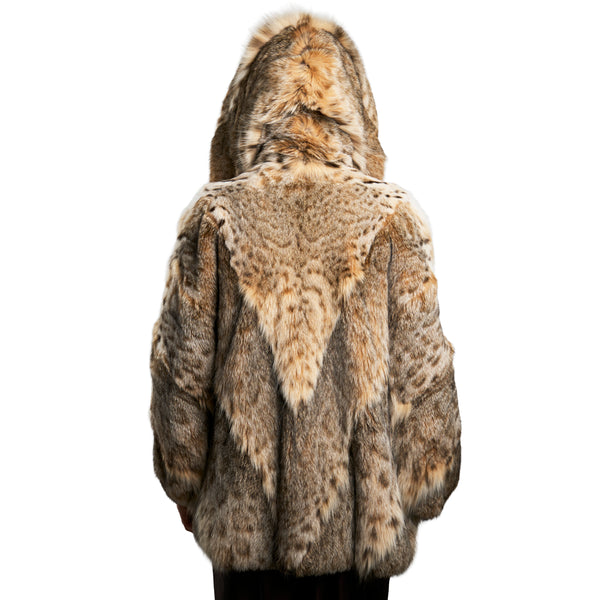 Cat Lynx Cape Designed Jacket With Hood