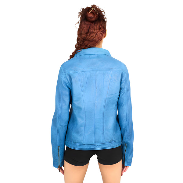 Modern Line Leather Jacket