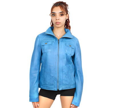 Modern Line Leather Jacket