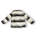 Black Cross Faux Fur Parka