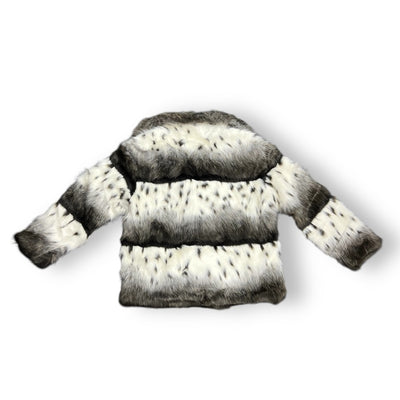 Black Cross Faux Fur Parka