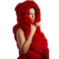 Full Length Fox Fur Chevron-Cut Vest