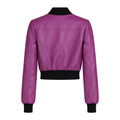 Cropped Leather Baseball