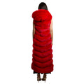 Full Length Fox Fur Chevron-Cut Vest