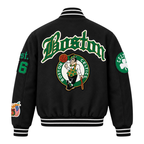 Boston Celtics Wool Old English Varsity Jacket