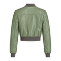 Cropped Leather Baseball