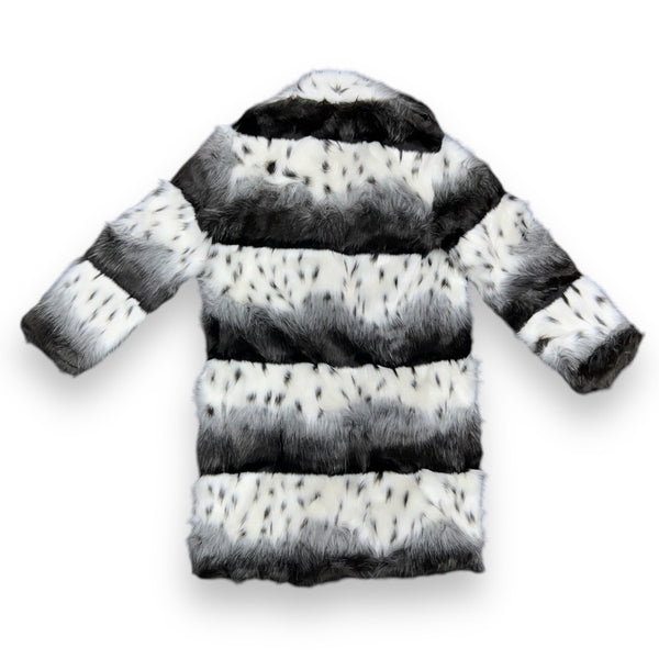 Polka Dot Faux Fur Parka