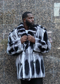 3/4 Rex Rabbit Double Breasted Coat