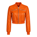 Cropped Leather Baseball