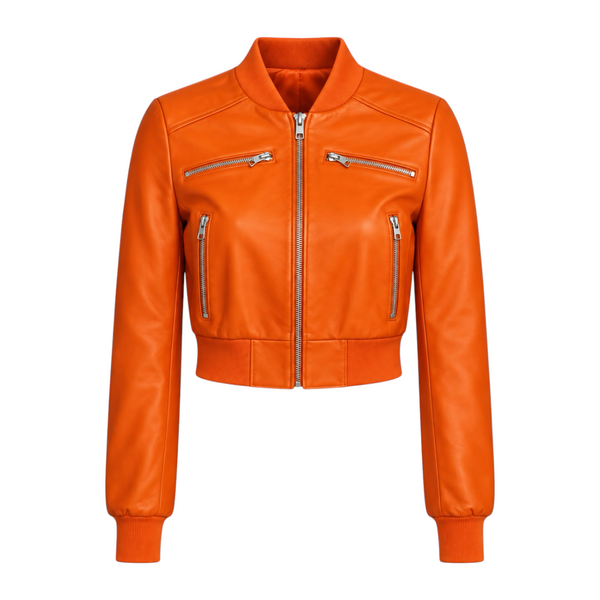 Cropped Leather Baseball