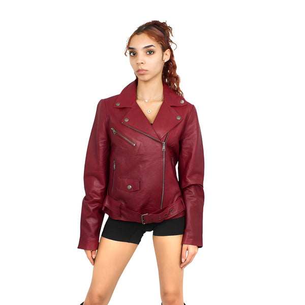 Women Classic Moto Jacket