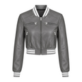 Cropped Leather Baseball