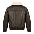 Top Gun® Aviator Luxury Leather Bomber With Removable Mouton Collar