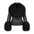Leather with Mongolian Lamb