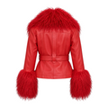 Leather with Mongolian Lamb