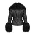 Leather with Mongolian Lamb