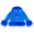 Faux Leather Jacket with Faux Fur Outline