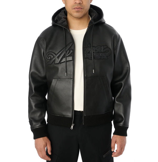 Avirex Leather Hoodie