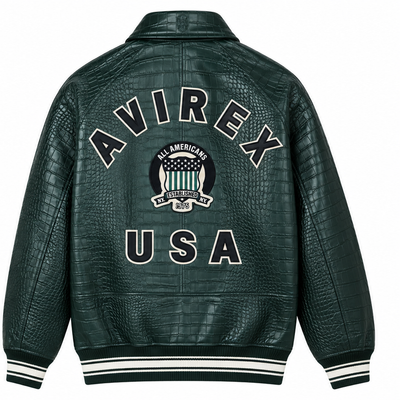 Men's Croc Avirex Icon Leather Jacket 2026 (DLNYC Exclusive)