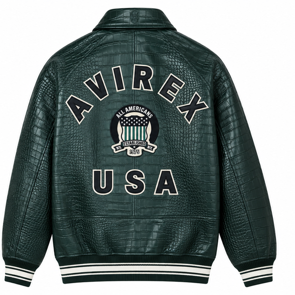 Men's Croc Avirex Icon Leather Jacket 2026 (DLNYC Exclusive)