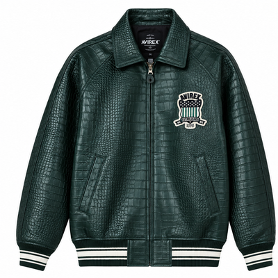 Men's Croc Avirex Icon Leather Jacket 2026 (DLNYC Exclusive)