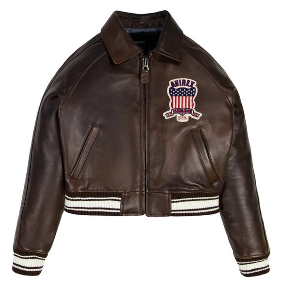 Women's Cropped Avirex Icon Jacket 2026