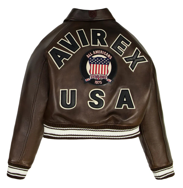 Women's Cropped Avirex Icon Jacket 2026