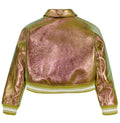 Cropped Rose Gold Metallic Icon Jacket