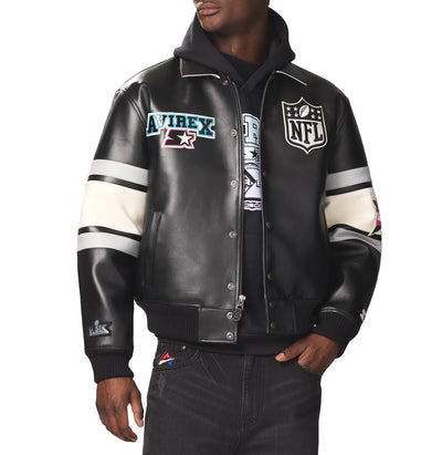 Avirex X Starter Super Bowl LX Leather Jacket