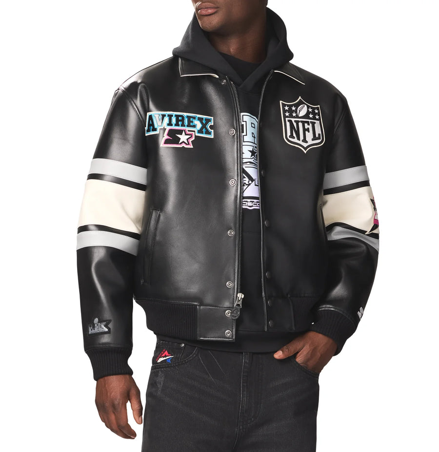 Avirex X Starter Super Bowl LX Leather Jacket