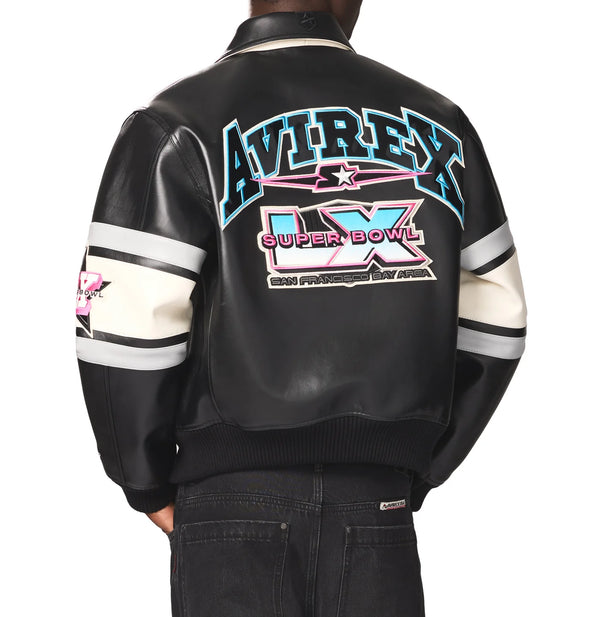 Avirex X Starter Super Bowl LX Leather Jacket