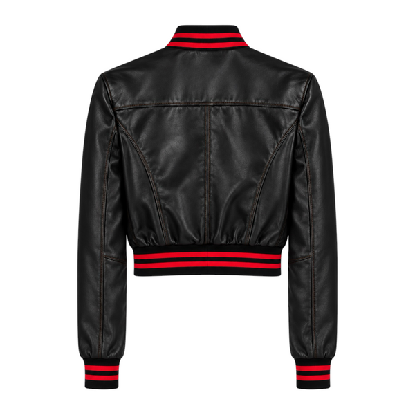 Cropped Leather Baseball