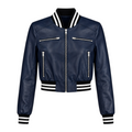 Cropped Leather Baseball