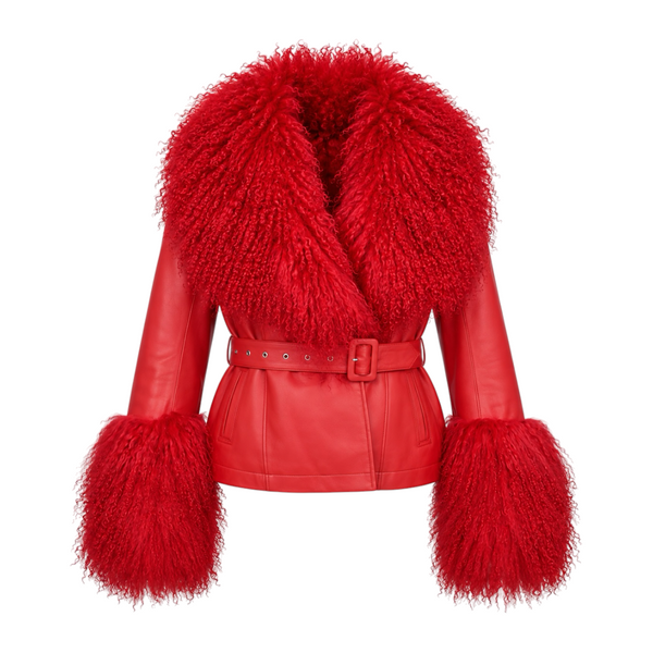 Leather with Mongolian Lamb