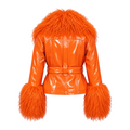 Leather with Mongolian Lamb