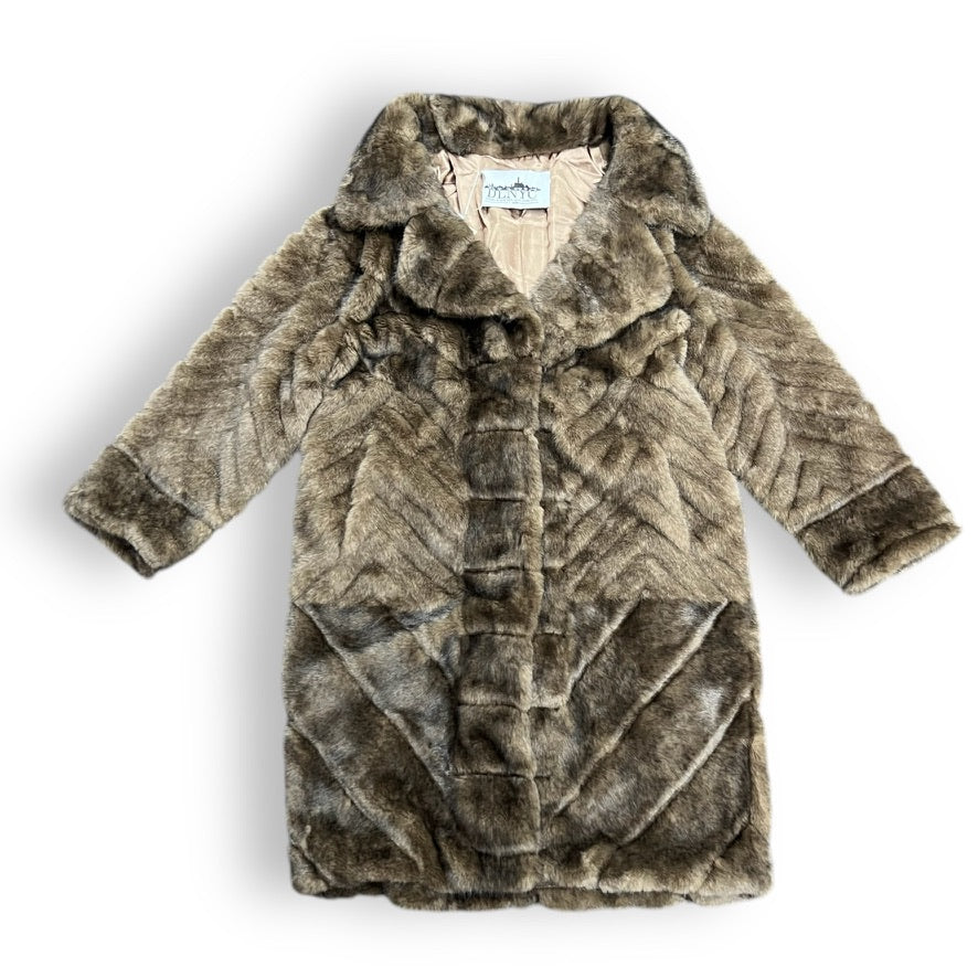 Faux Mink Crystal Parka