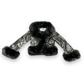 Faux Leather Jacket with Faux Fur Outline