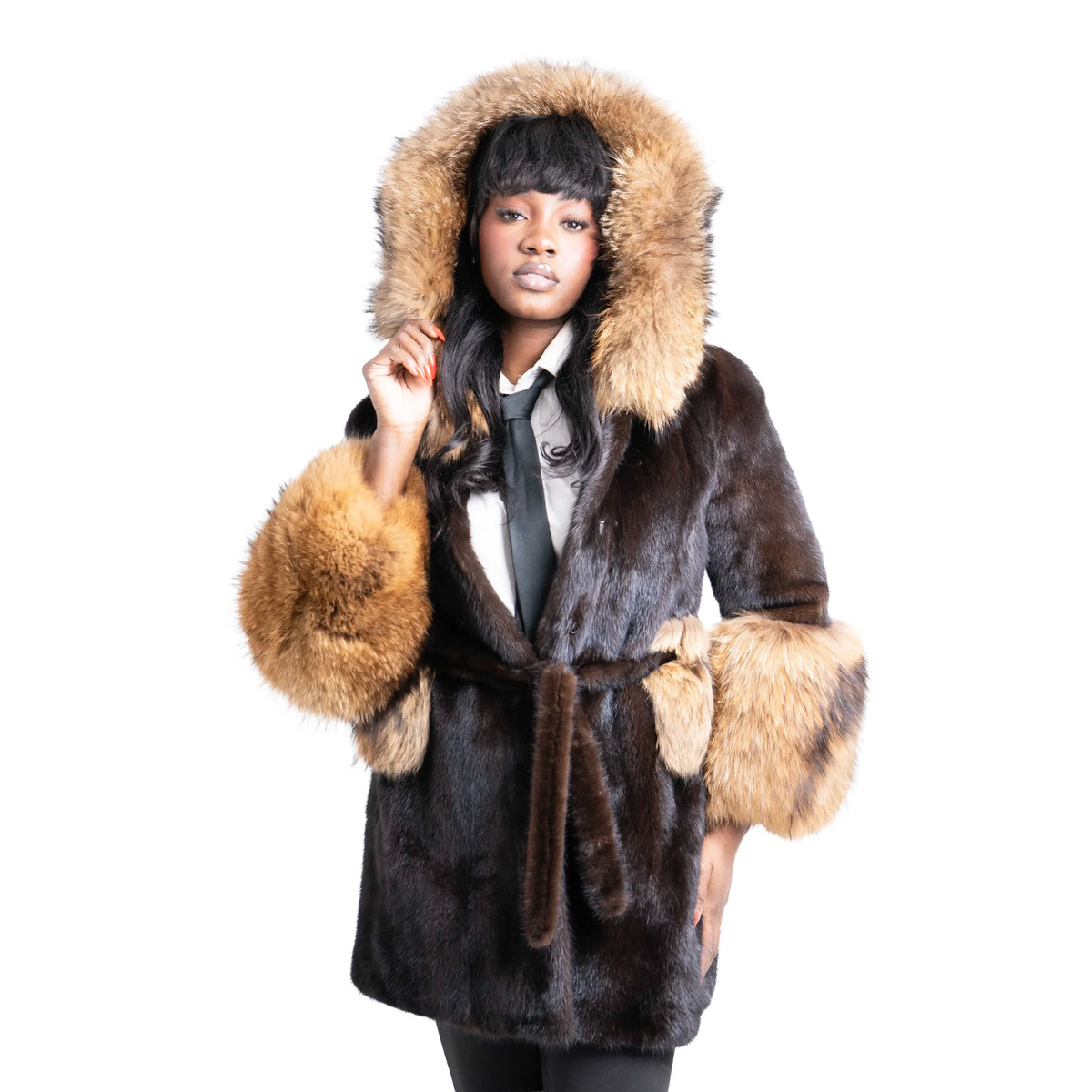 Full Skin Mink with Tanuki Fox Trims – Daniel's Leather