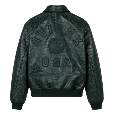 Men's Croc Avirex Icon Leather Jacket 2026